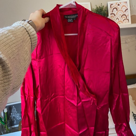 Vintage 100% Silk Blouse - Picture 4 of 4